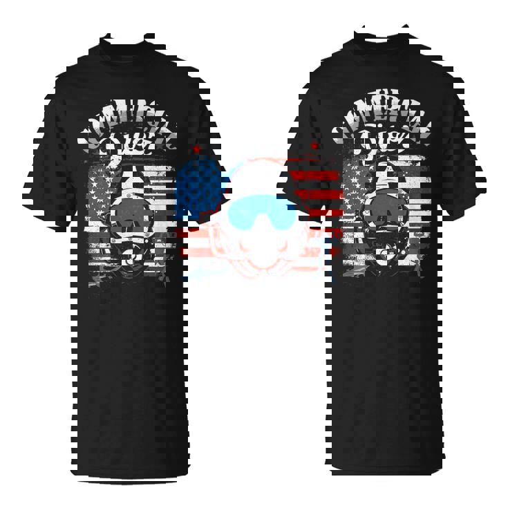 Commercial Diver American Flag Deep Sea Diving Scuba Dive Premium T-Shirt