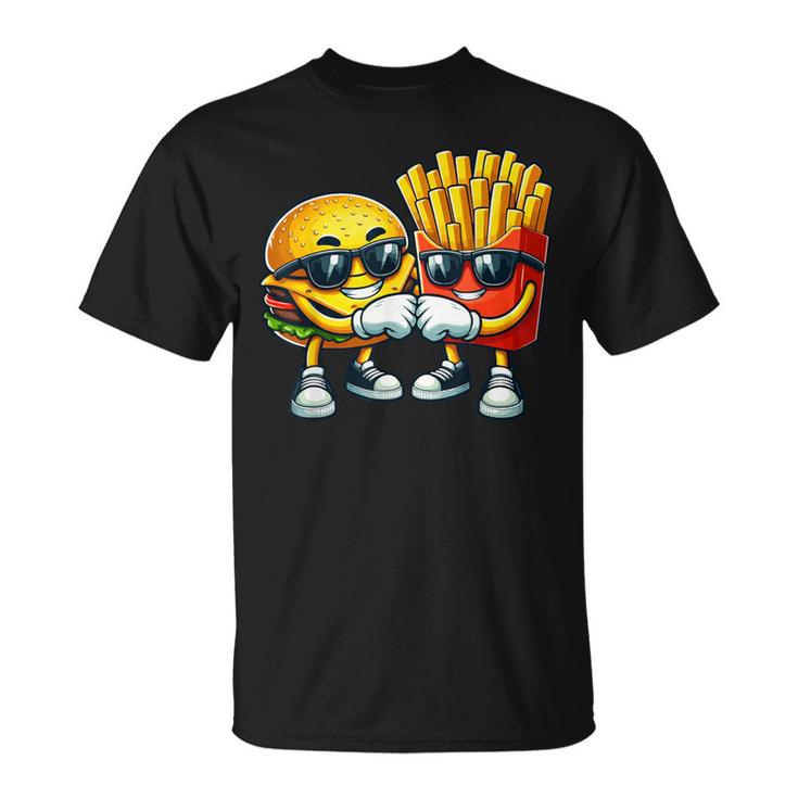 Cool Cheese Burger And Fries Fast Food Lovers T-Shirt