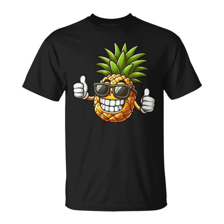 Cool Pineapple Wearing Sunglasses Fun Fruit T-Shirt