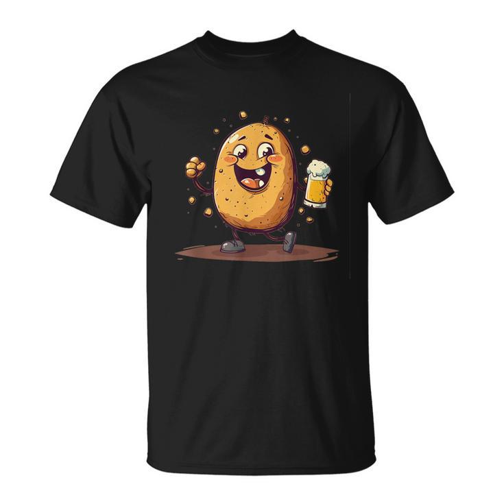 Cool Potato With Beer In Hand Costume T-Shirt