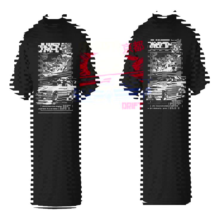 Cool Retrointage Japonés Jdm Tokio Japón Drift Race Car Camiseta unisex