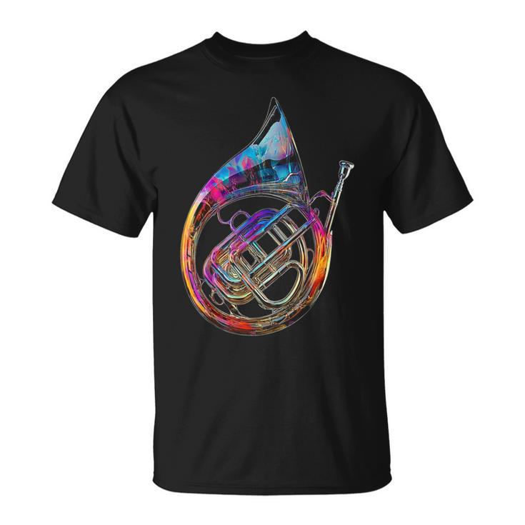 Cor Français Instrument De Musique Illustration Graphique Cor Français T-Shirt