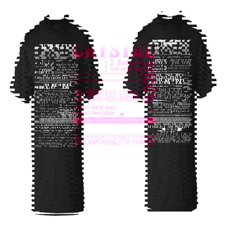 Crystal Name Personalized Crystal First Name T-Shirt