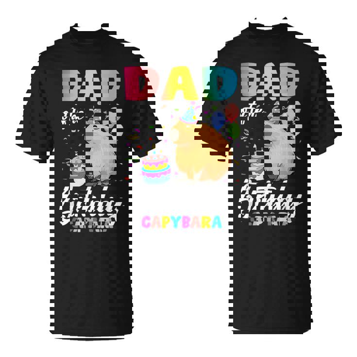 Dad Of The Birthday Capybara Girl Bday Party Family T-Shirt