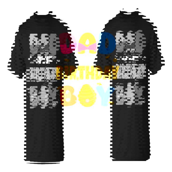 Dad And Mom Of The Birthday Boy Bee Honey Family Party Decor T-Shirt