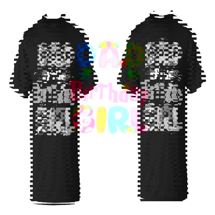 Dad And Mom Of The Birthday Girl Hawaii Family Party Decor T-Shirt