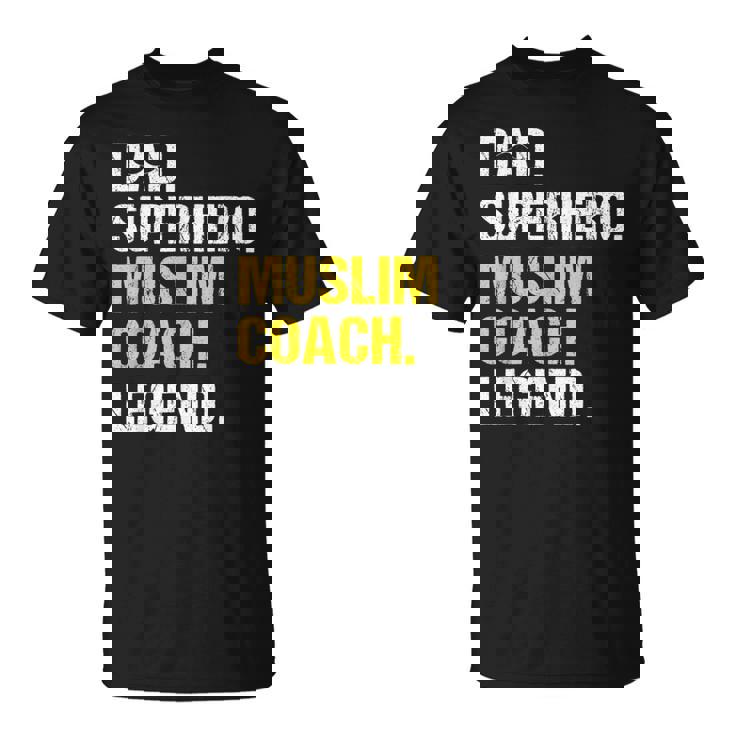 Dad Superhero Muslim Coach Muslim Coach Humor Islam T-Shirt