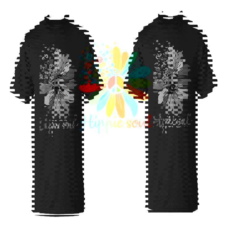 Daisy Peace Sign Hippie Soul Flower Lovers T-Shirt