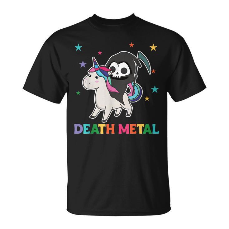 Death Metal Rock Music Death Riding Unicorn Unicorns T-Shirt