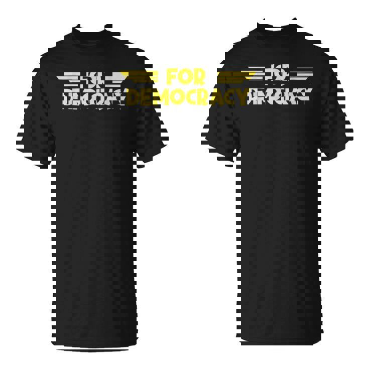 For Democracy Hell Of Diver Hero Gamer Skull Gaming Liberty T-Shirt