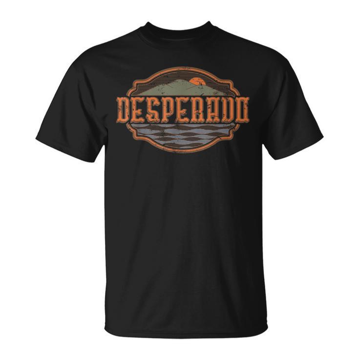 Desperado Cowboy Eagle Desperado Landscape T-Shirt