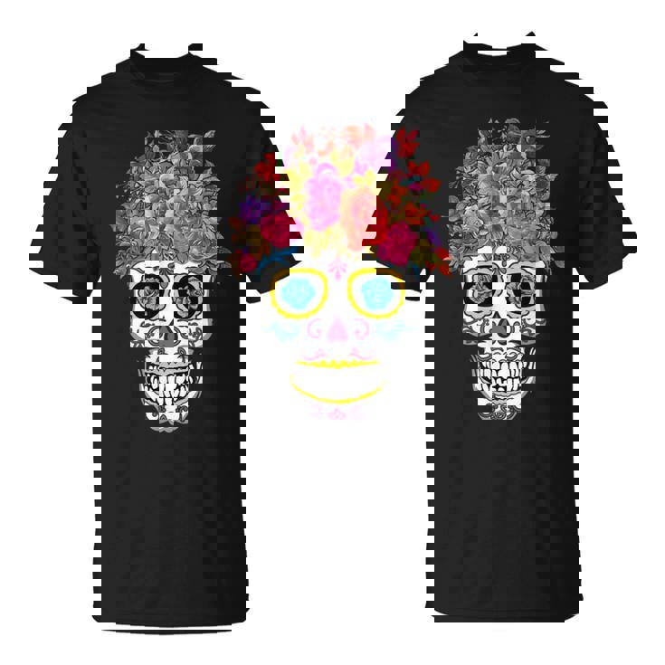 Dia De Los Muertos Floral Mexicain Fête Fleur Jour Des Morts T-Shirt
