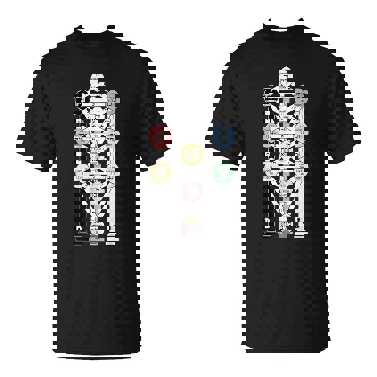 Diagrama Del Árbol De Laida De La Cabalá Camiseta unisex