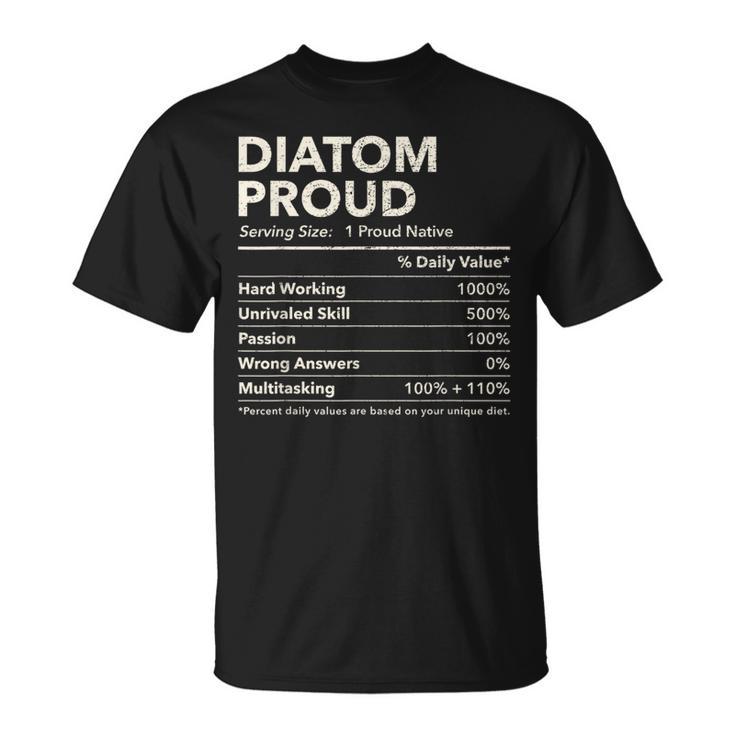 Diatom Nevada Proud Nutrition Facts T-Shirt