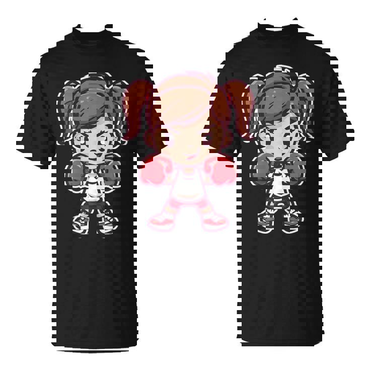 Dibujos Animados De Boxeo Para Niñas Camiseta unisex