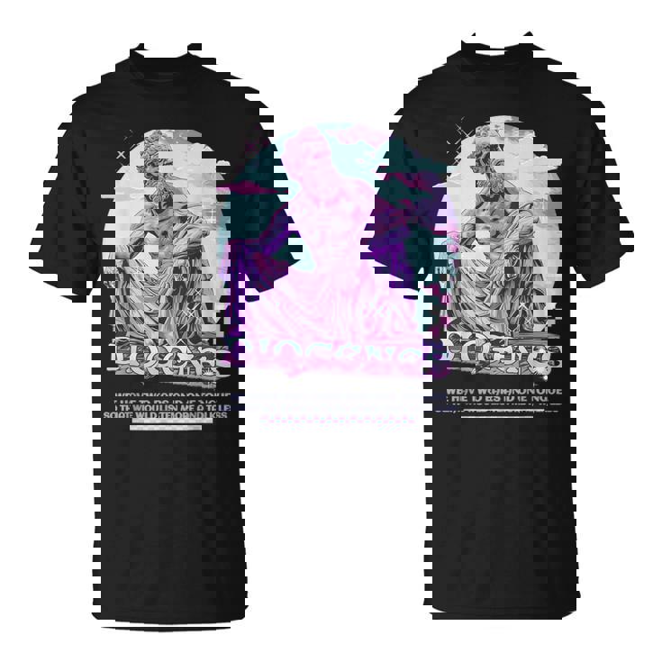 Diógenes Y2k Pastel Estética Estoica Cita Divertido Estoicismo Camiseta unisex