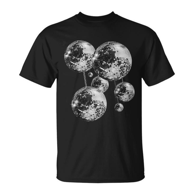 And Disco Ball Pattern 70S 80S Retrointage T-Shirt