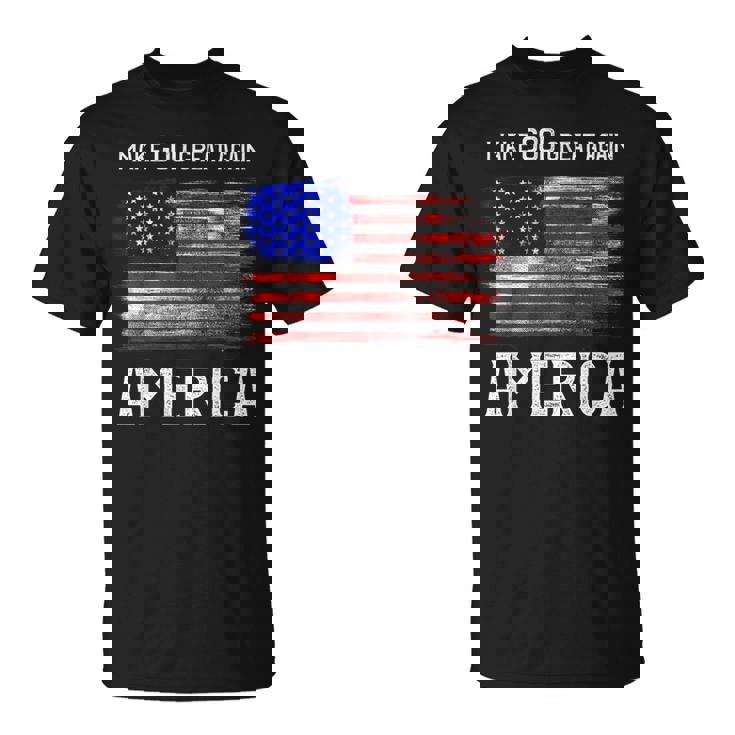 Distressed Make God Great Again American Flag Christian T-Shirt