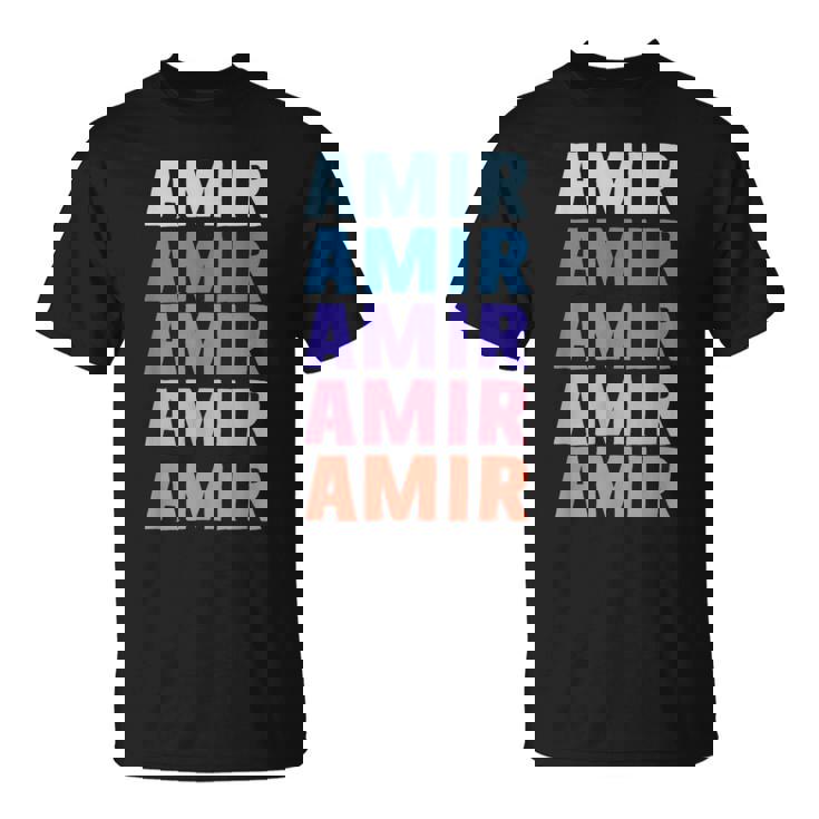 Divertido Regalo Nombre Amir Personalizado Primer Nombre Camiseta unisex