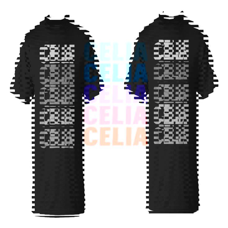 Divertido Regalo Nombre Celia Personalizado Primer Nombre Camiseta unisex