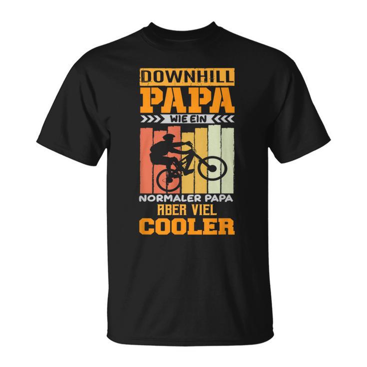 Downhill Papa Bicycle Bike Mtb T-Shirt