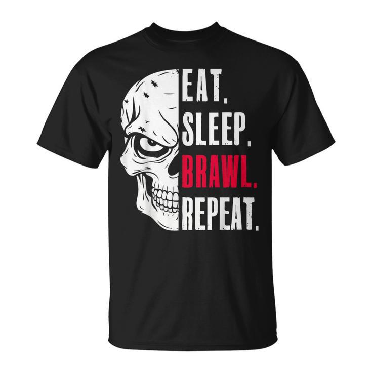 Eat Sleep Brawl Repeat ideo Game T-Shirt