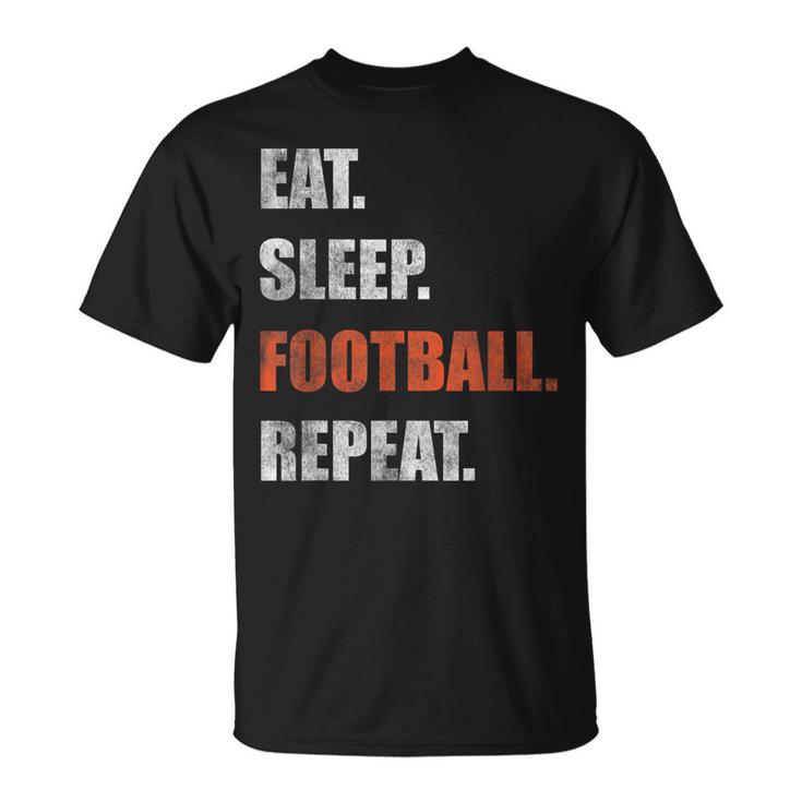 Eat Sleep Football Repeat American Football T-Shirt