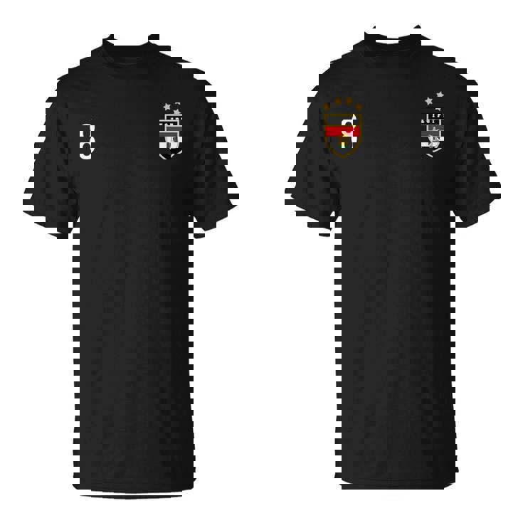 Egipto Número 8 Fútbol Bandera Fútbol Ocho Egipcio Camiseta unisex