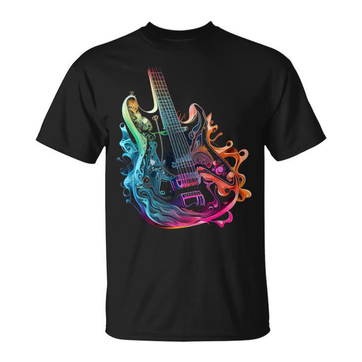 With Electric Guitar T-Shirt