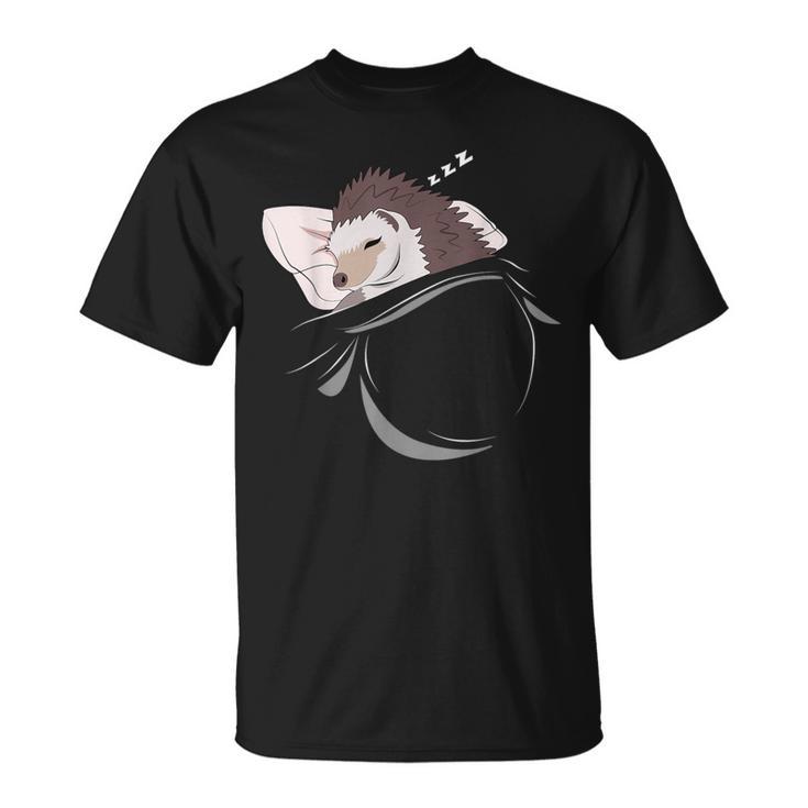 Erizo Dormir Siesta Pijama Regalo Erizo Camiseta unisex