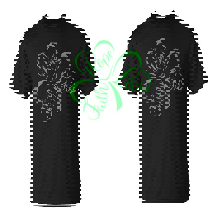 Faith Hope Love Christian Jesus Religious St Patrick's Day T-Shirt