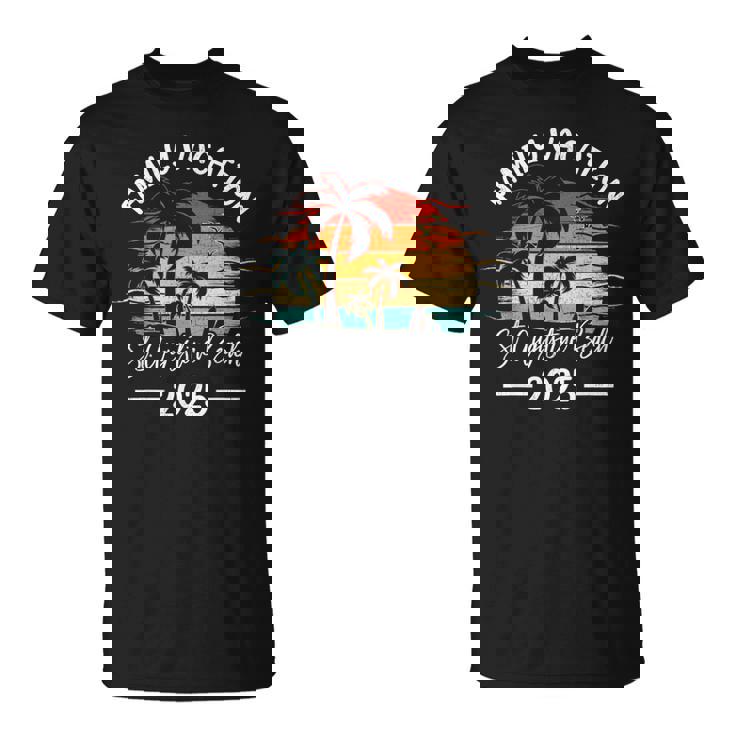 Family Vacation 2025 Vintage Florida St Augustine Beach T-Shirt