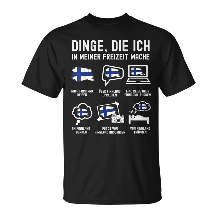 Finland Dinge Die Ich In Der Freizeit Mache T-Shirt