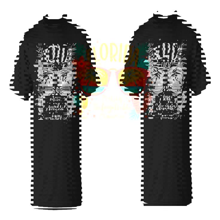 Florida Girls Trip 2025 Beach Vibes Family Vacation Graphic T-Shirt