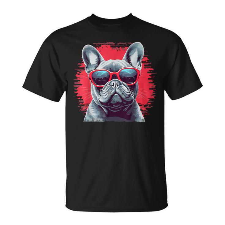 French Bulldog With Sunglasses T-Shirt