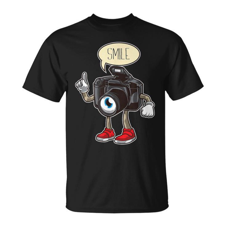 Camera With Cartoon For Children Photography T-Shirt