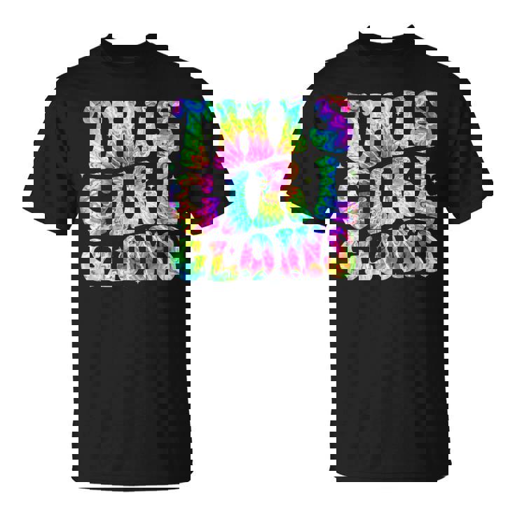 Girl Tie Dye This Girl Glows 80'S 90'S T-Shirt