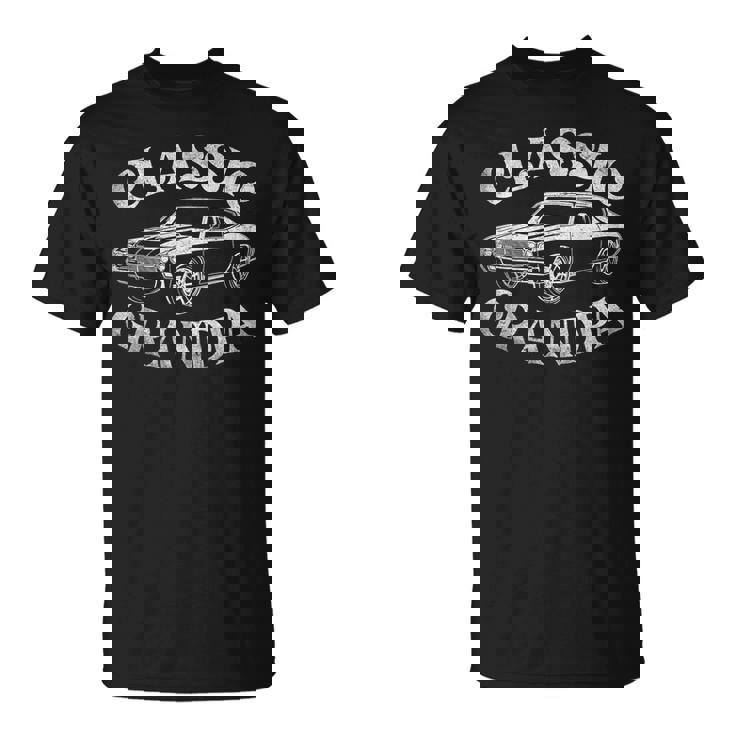Grandpa Classic Car Graphic Family Grandpa Fathers Day T-Shirt