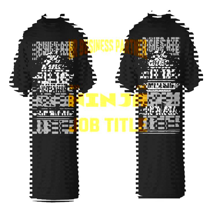 Hr Business Partner Job Title Camiseta unisex