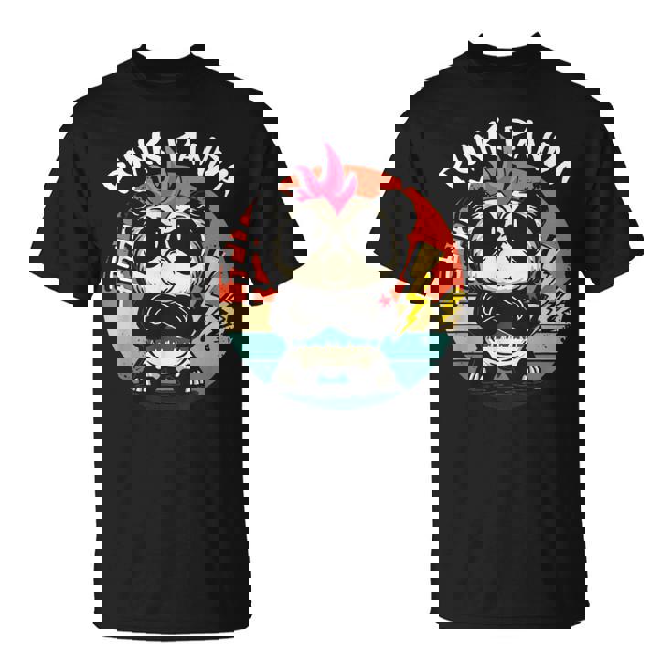 Punk Panda Música Punk Rock Rocker Punker Camiseta unisex