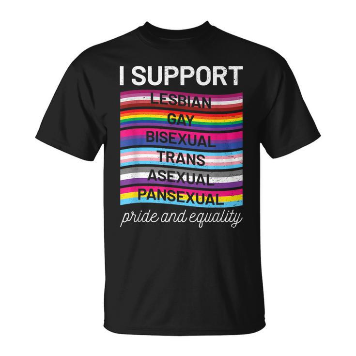 Gay Pride Lgbt Support Trans Pan Lesbian Bi Equality T-Shirt