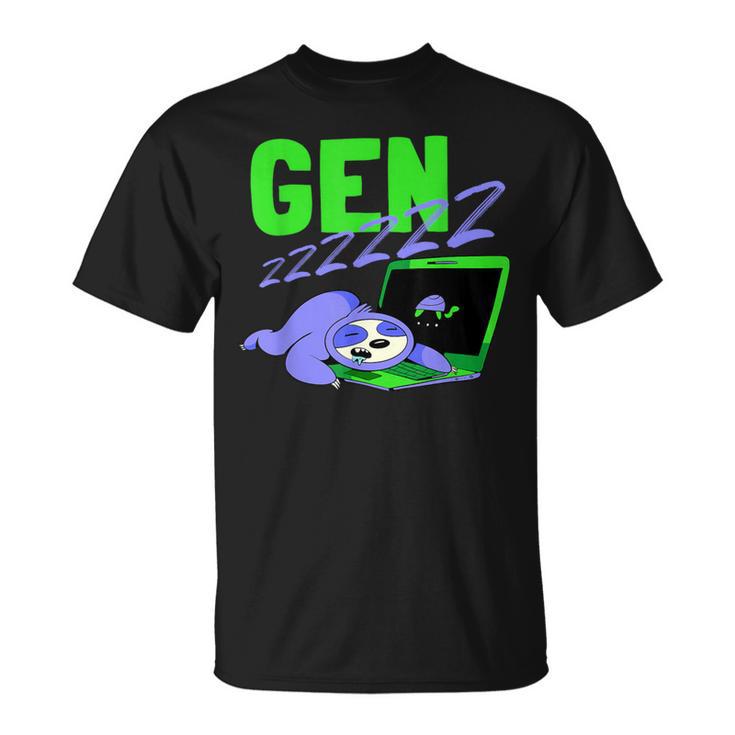 Gen Z Slogan Sleeping Fault Gen Zzz Generation Z T-Shirt