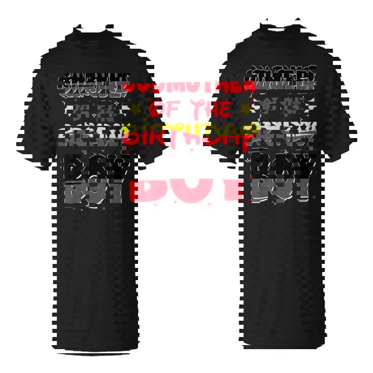 Godmother Of The Birthday Boy Family Party Decor T-Shirt
