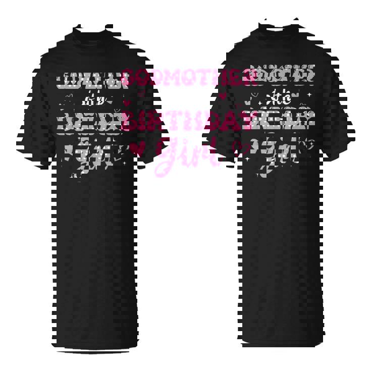 Godmother Of The Birthday Pink Girl Matching Family T-Shirt