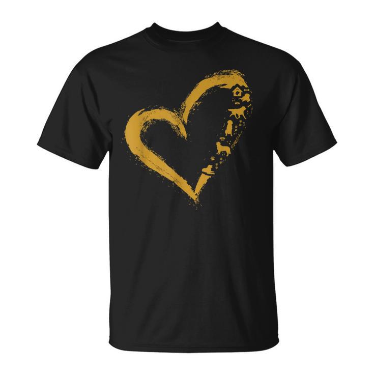 Golden Retriever Gold Dog Heart Shape Golden Dog Lover T-Shirt Golden Retriever Gold Dog Heart Shape Golden Dog Lover T-Shirt