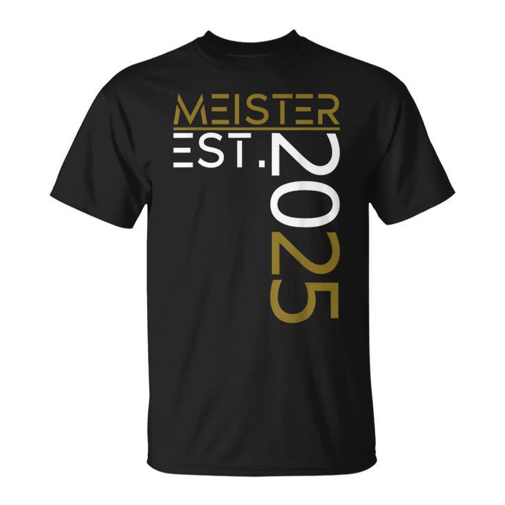 Graduation Master Est 2025 Golden Outfit Master Exam T-Shirt