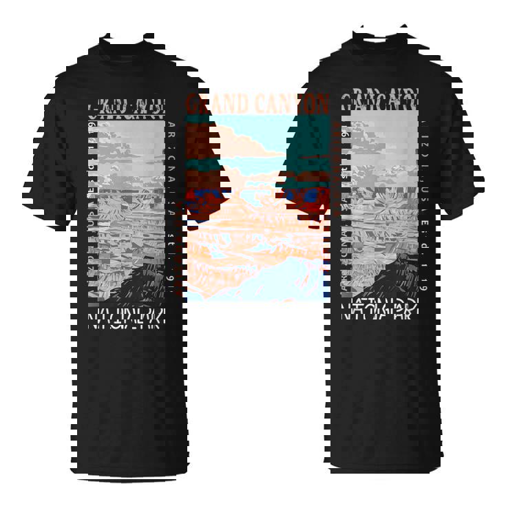 Grand Canyon National Park Arizona Envejecidointage Camiseta unisex