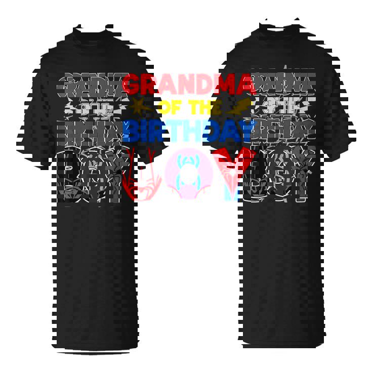 Grandma Of The Birthday Boy Matching Spider Family Birthday T-Shirt