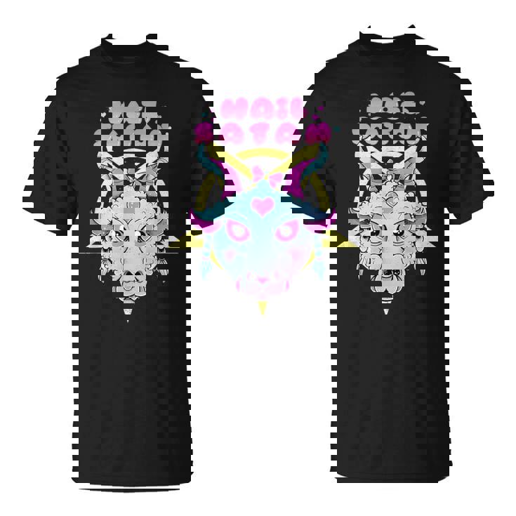 Hail Satan Goat Pentagram Kawaii Pastel Goth Gothiqueêtements T-Shirt