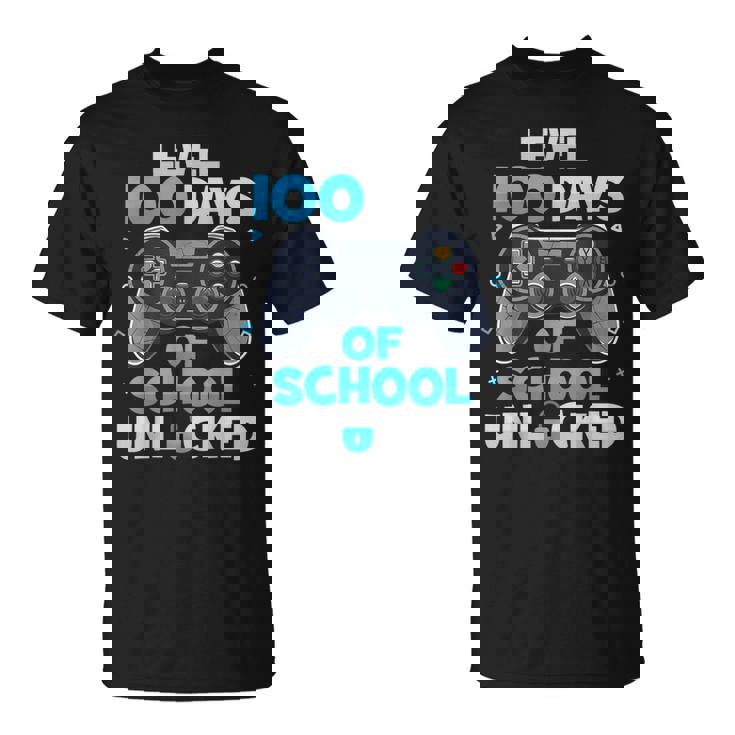 Happy 100Th Day Of School Level 100 Days Of School Unlocked T-Shirt